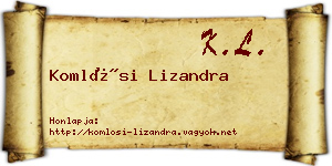 Komlósi Lizandra névjegykártya